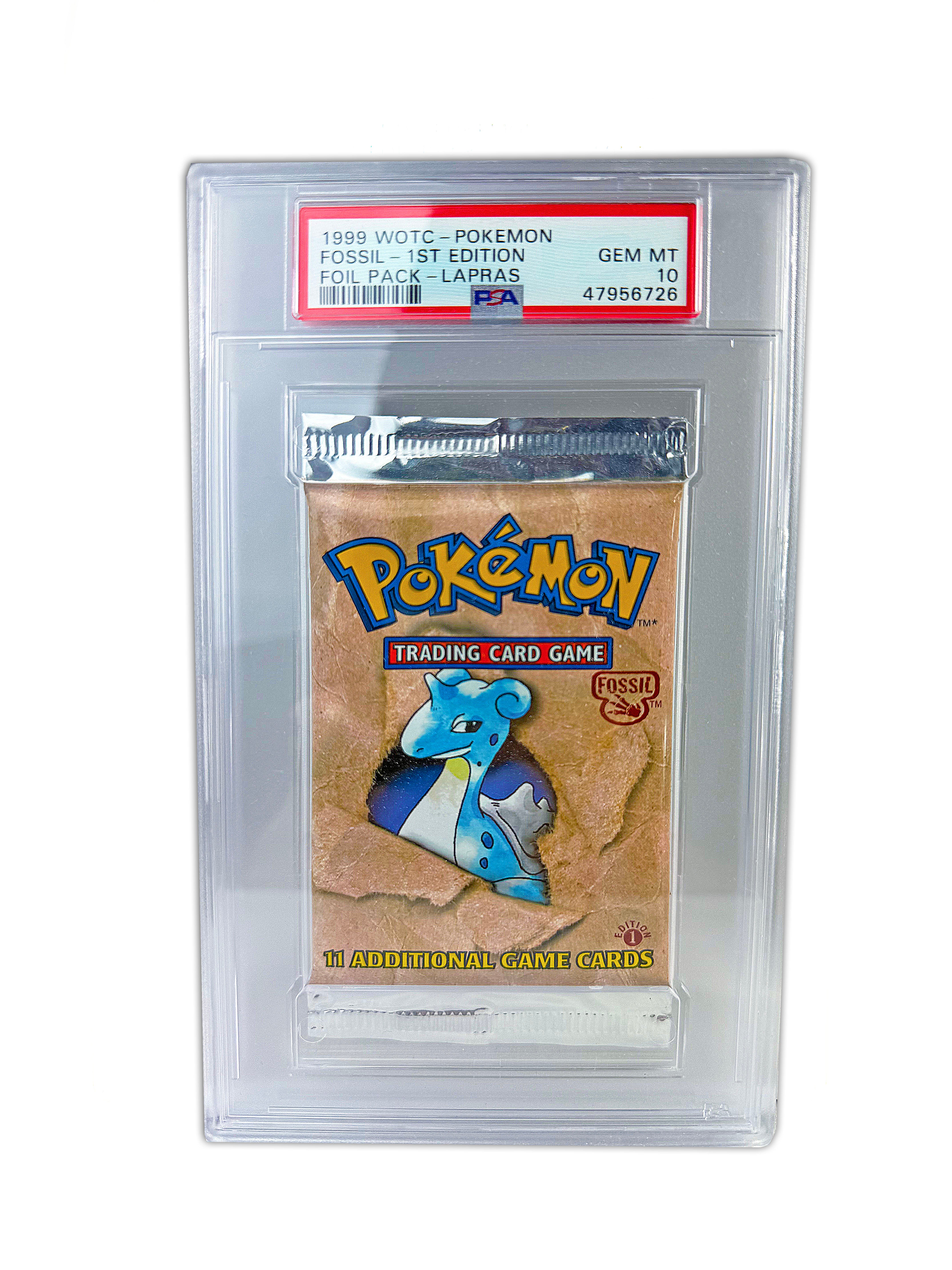 PSA 10 Lapras 1st Edition Fossil Pack