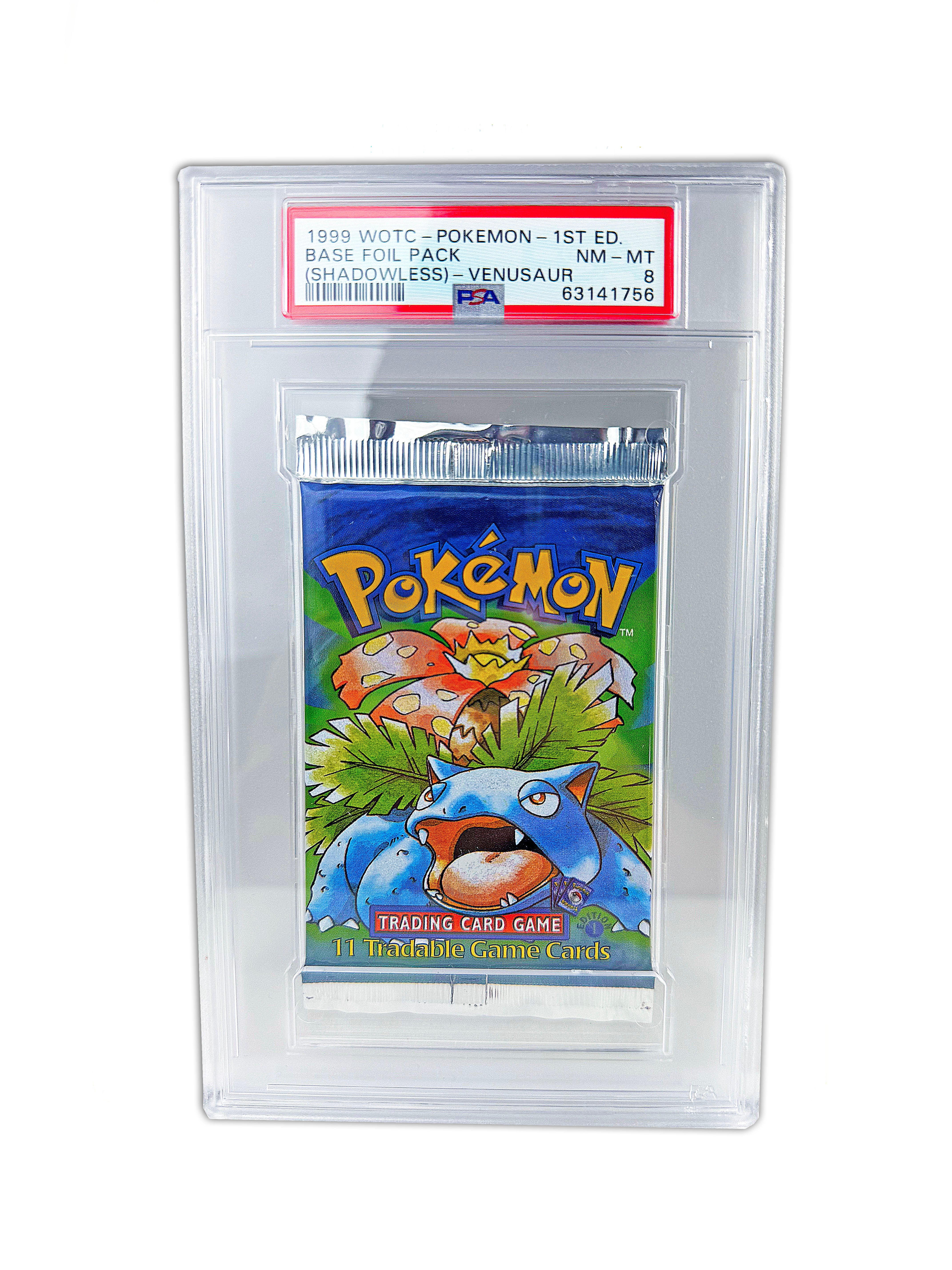 PSA 8 1999 1st Edition Shadowless Base Venusaur Pack