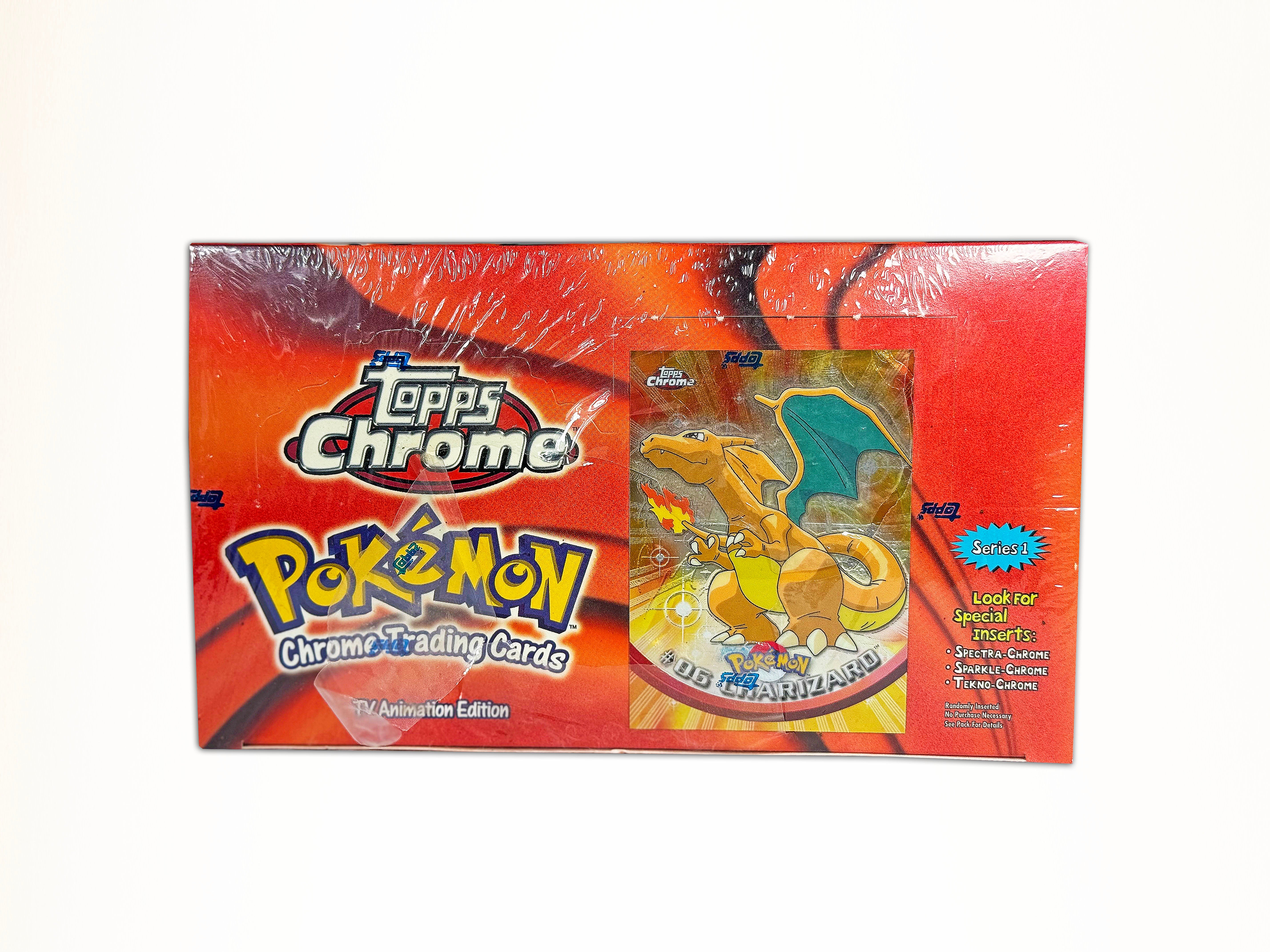 Topps Chrome Series 1 Booster Box Rare Charizard Topper (Shrink Wrap Tear)