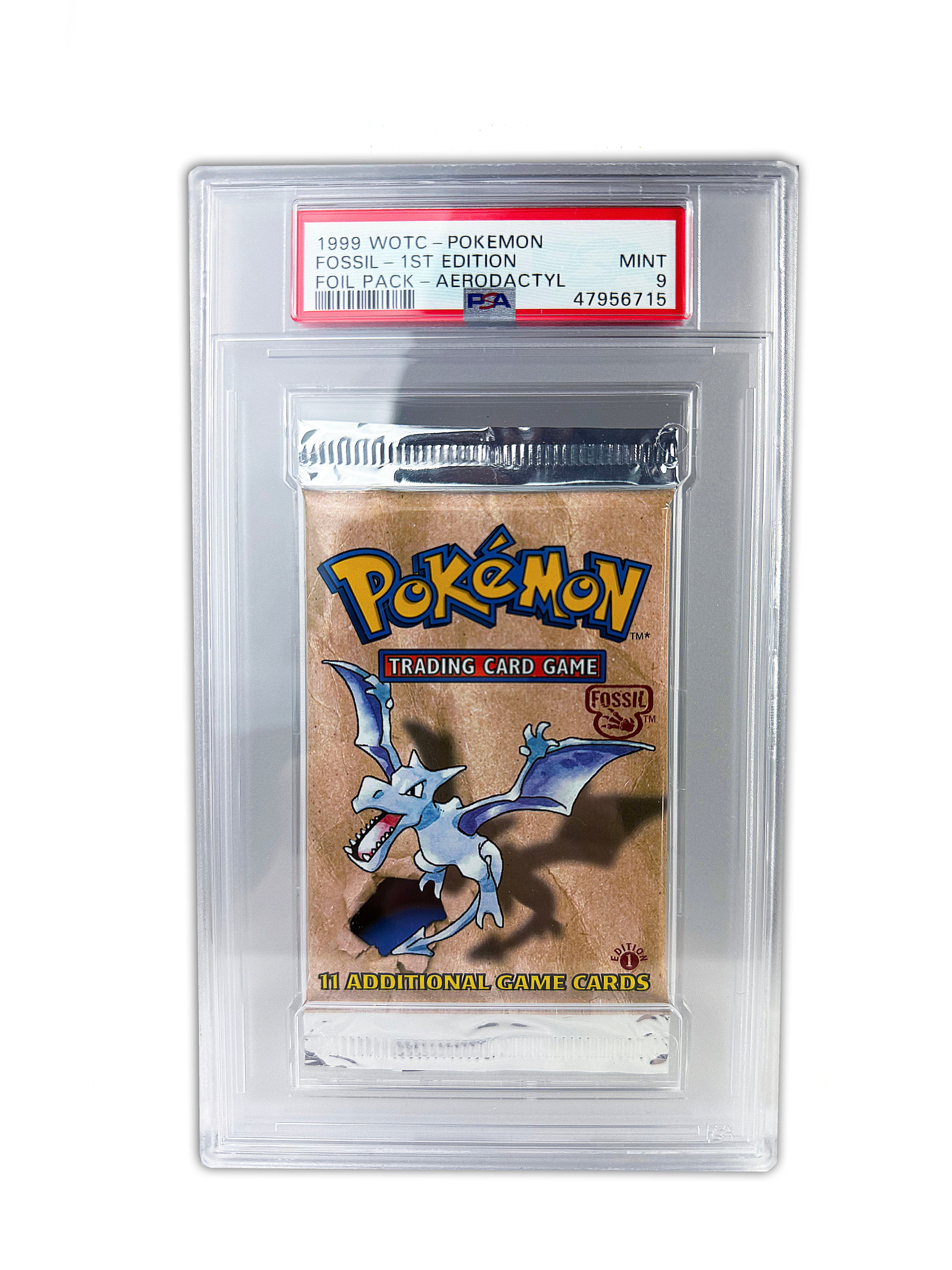 PSA 9 Aerodactyl 1st Edition Fossil Pack