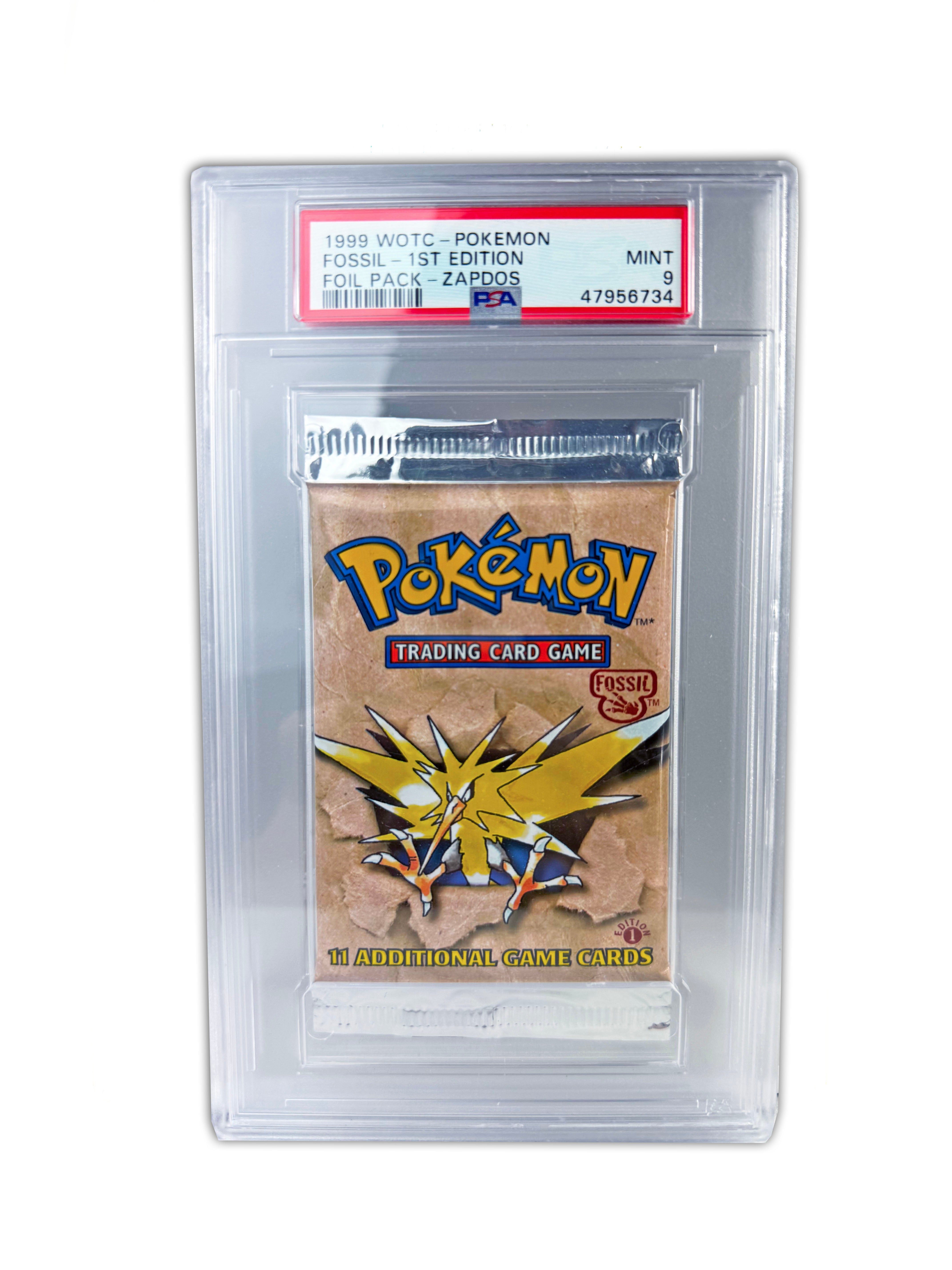 PSA 9 Zapdos 1st Edition Fossil Pack